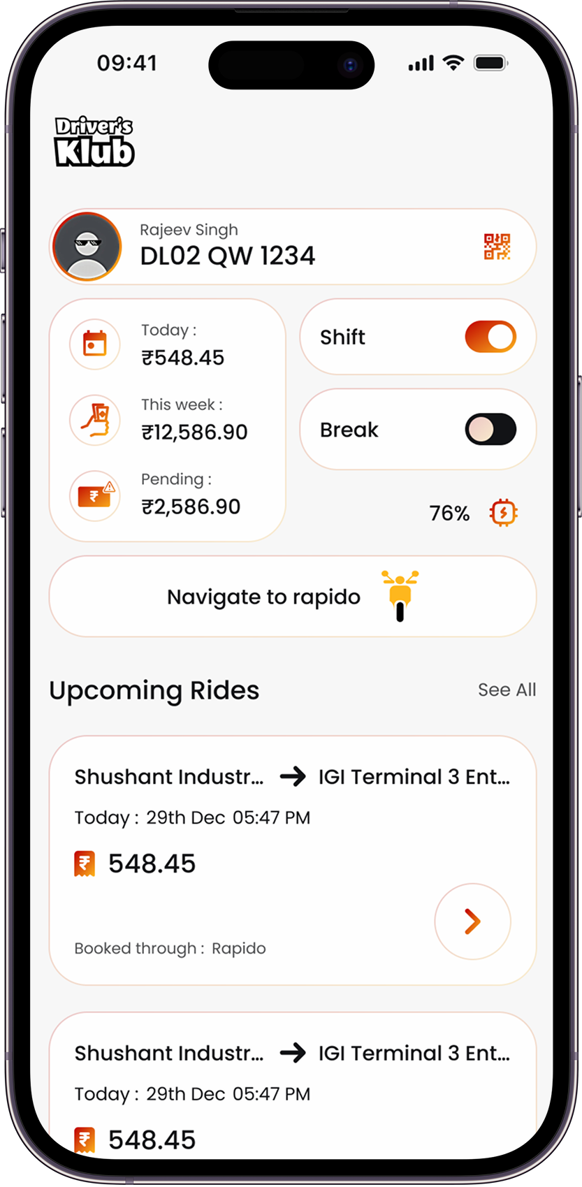 DriversKlub app